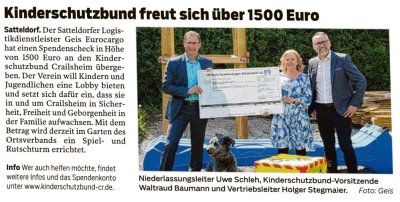 Foto Artikel im Hohenloher Tagblatt